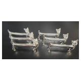 Silver-Plated Cat Knife Rests - Set of 6 vtg