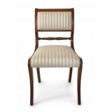 Regency Revival Mahogany Saber Leg Side Chair