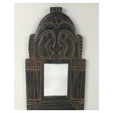 Ivory Coast Hand-Carved African Tribal Wall Mirror