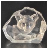 Mats Jonasson Swedish Lead Crystal Lion