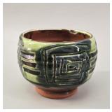 Studio Pottery Incised Geometric Yunomi, Signed