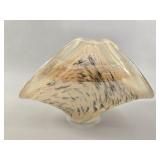 Murano Style Sommerso Aventurine Glass Basket