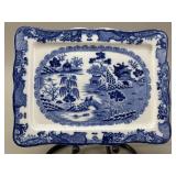 Antique Mason's Ironstone Blue Willow Platter