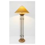 Wrought Iron & Cast Stone Torchiere Floor Lamp