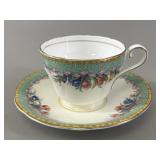 Aynsley Floral Bone China Cup and Saucer