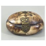 Anglo-Indian Inlaid Camel Bone Pill Box