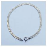 Sterling Silver Herringbone Bracelet
