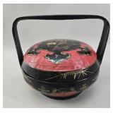 Chinese Black and Red Lacquer Wedding Basket