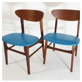 Pair of Danish Mid-Century Modern Solid Charis