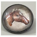 Antique Essex glass Style Horse Bridle Rosette