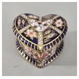 Royal Crown Derby Imari Heart Shaped Trinket Box