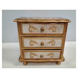 Gilded Florentine Style Musical Jewelry Chest