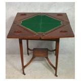 Edwardian Style Mahogany Envelope Games Table