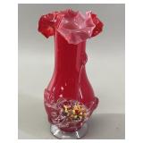 Murano Style Cased Glass Jack-in-the-Pulpit Vase
