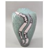 Modernist Studio Pottery Crackle Glaze Ovoid Vase