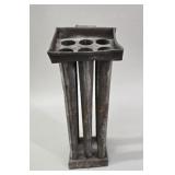 Antique Tapered Six-Tube Tin Candle Mold