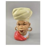 1950's Japanese African Mooress Lady Head Vase