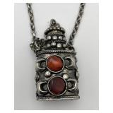 Moroccan Berber Chain w. Bottle Pendant w/Agates