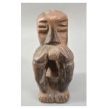 Seated 'Thinker' African Pottery Sculpture
