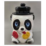 Panda Cookie Jar with Top Hat & Yum Yum Cookies