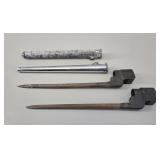 British No. 4 Mk II Spike Bayonets and Scabbards