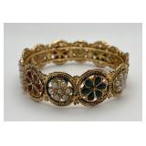 Gold Tone Intricate Vintage Bracelet