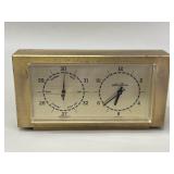 Seth Thomas Brass Clock & Barometer