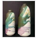 Two ceramic vases signed by Helga Mader each