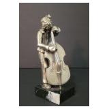 Sculpture musician wax layered sterling silver o
