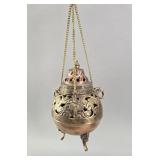 Tibetan Mixed-Metal Tripod Censer? vtg