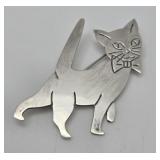 Mexican 925 Sterling Cat Brooch
