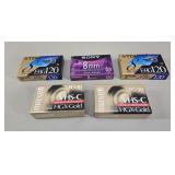 Camcorder Tape Lot: TDK, Sony, Maxell vtg