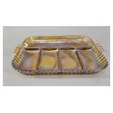 Fenton Marigold Carnival Glass Fruit Serving Tray