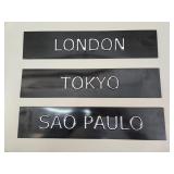 Mid-Century World City Signage Set