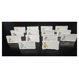 Porcelain Floral Place Card Holders (Set of 14)