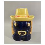 Cowboy Figural Cookie Jar vtg