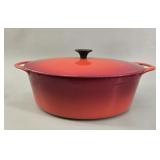 Le Creuset Flame Enamel Cast Iron Dutch Oven vtg