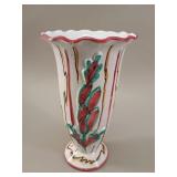 Italian Majolica Floral Glazed Ceramic