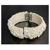 Bracelet, Carved Meerschaum or resin, fine