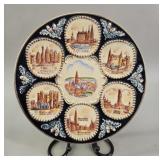 Belgian Souvenir Porcelain Cabinet Plate vtg