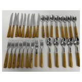 Bakelite-Style Faux Amber Flatware Set