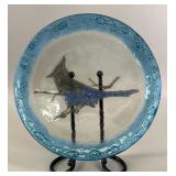 Stellerï¿½s Jay Fused Glass Decorative Plate