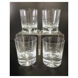 4 Krosno Poland Bubble Base Scotch Glasses