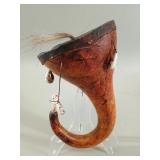 Kamba Gourd & Hide Drum with Cowrie Shells