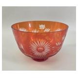 Stryi Soviet Era  'Astra' Cut Glass Bowl