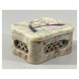 Soapstone Inlay Trinket Box, Handicrafts of India