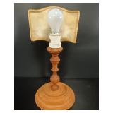 Turned Wood Table Lamp w/Parchment Shade