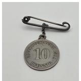 1908 German Coin Brooch