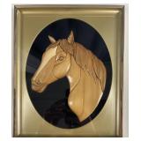 Vintage Intarsia Horse Portrait