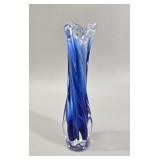 Art Glass Twisted Bud Vase vtg